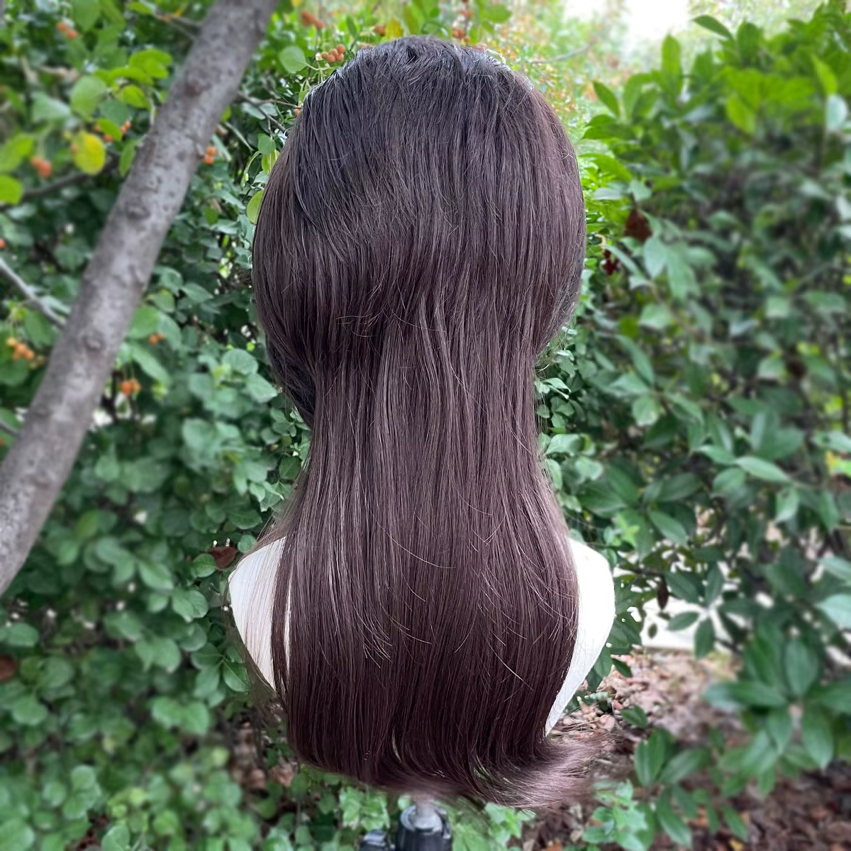 Perruques Lace Front Synthétiques Brunes pour Femmes