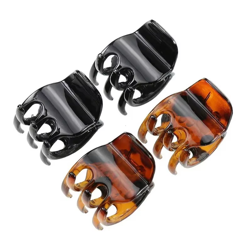 Paquet de 5 pinces à cheveux 1.3 pouces multicolore taille moyenne griffes pince