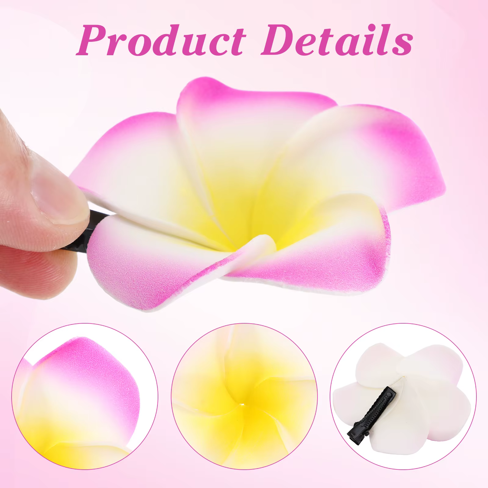Eva Plumeria pinces à cheveux 12 pièces pince