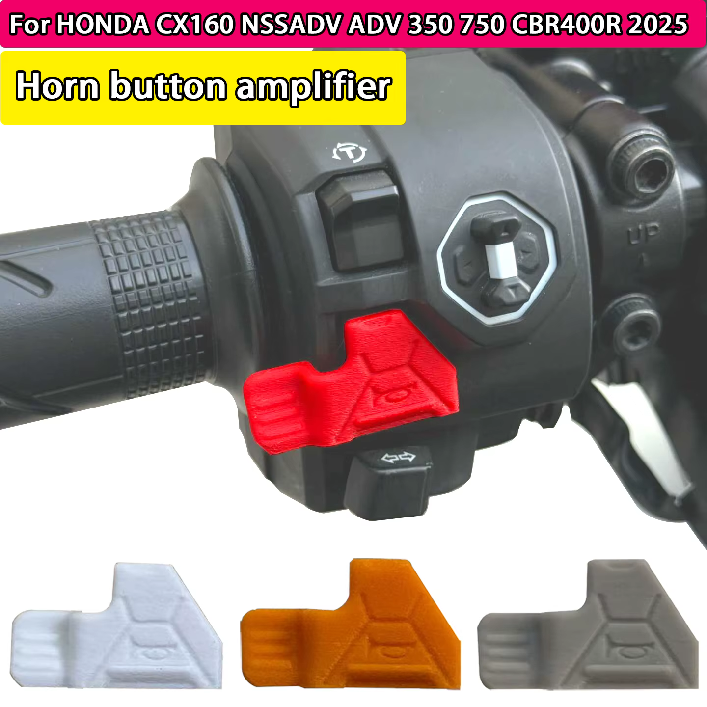 Extension d'extension de commutateur de klaxon de bouton de Modification de moto, pour Honda CBR650R CB650R CBR400R NSSADV ADV 350 750 PCX160 2025