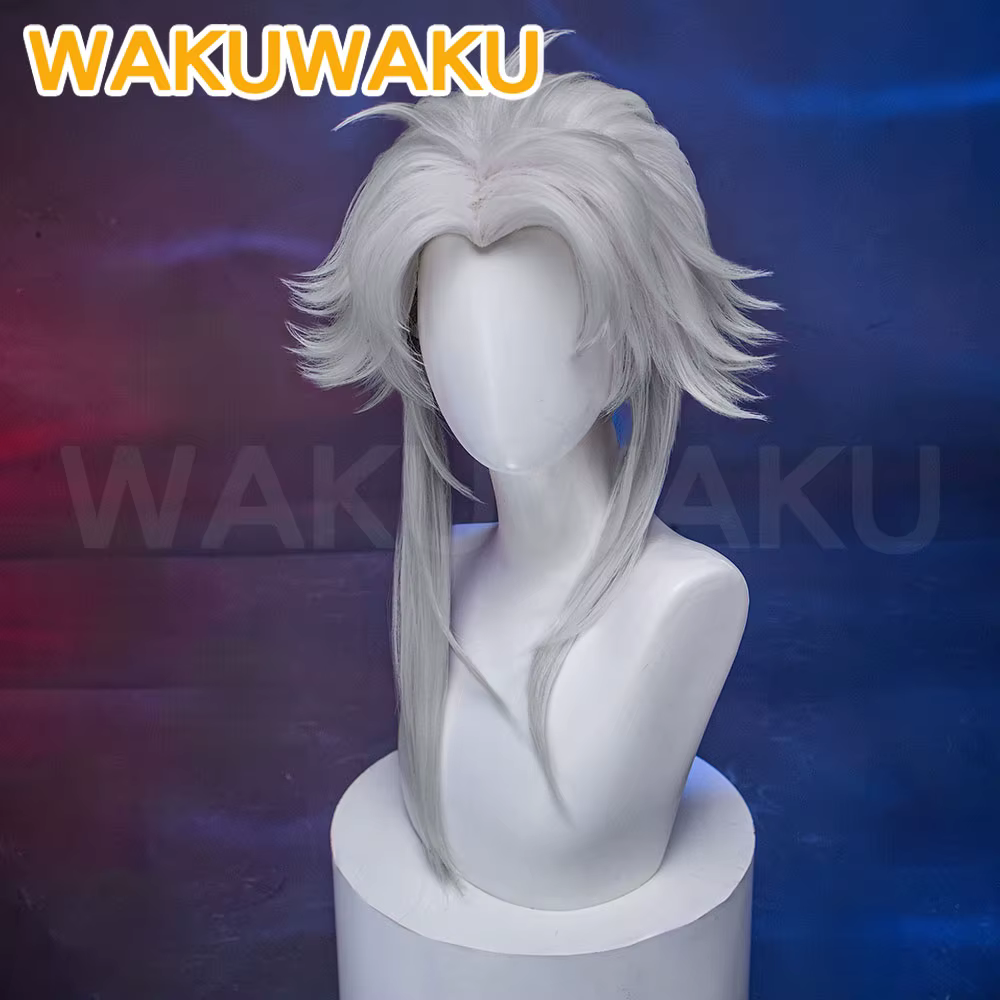 EN STOCK Perruque de cosplay Pierrot Harlequin Game WakuWaku pour homme