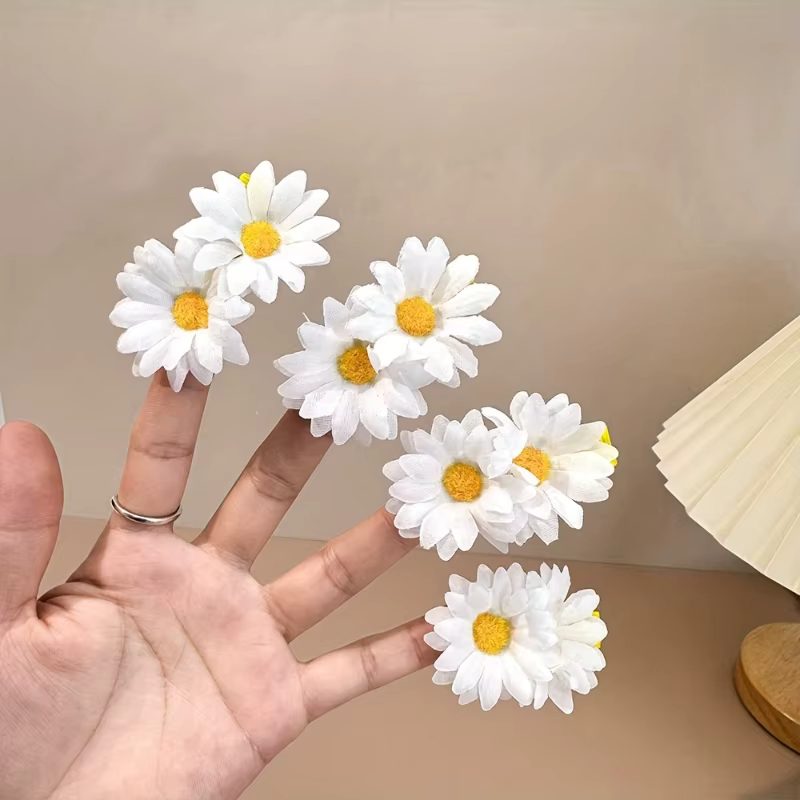 8 pinces à cheveux en forme de fleur de marguerite