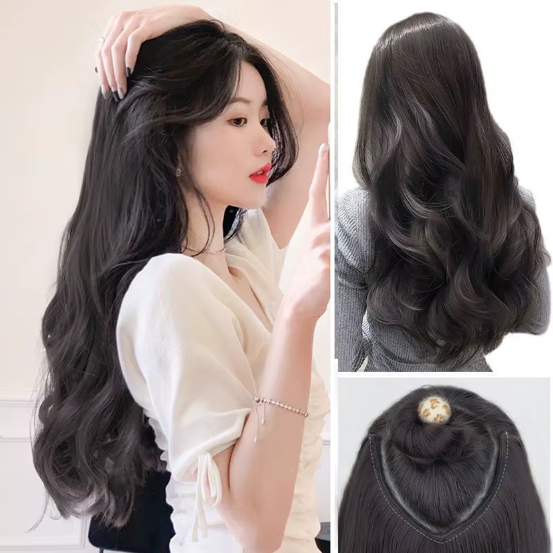 Extension capillaire synthétique longue bouclée de 22 pouces