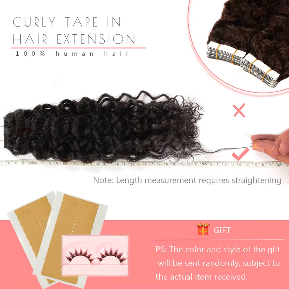 Extensions de Cheveux Humains Ondulés pour Femme