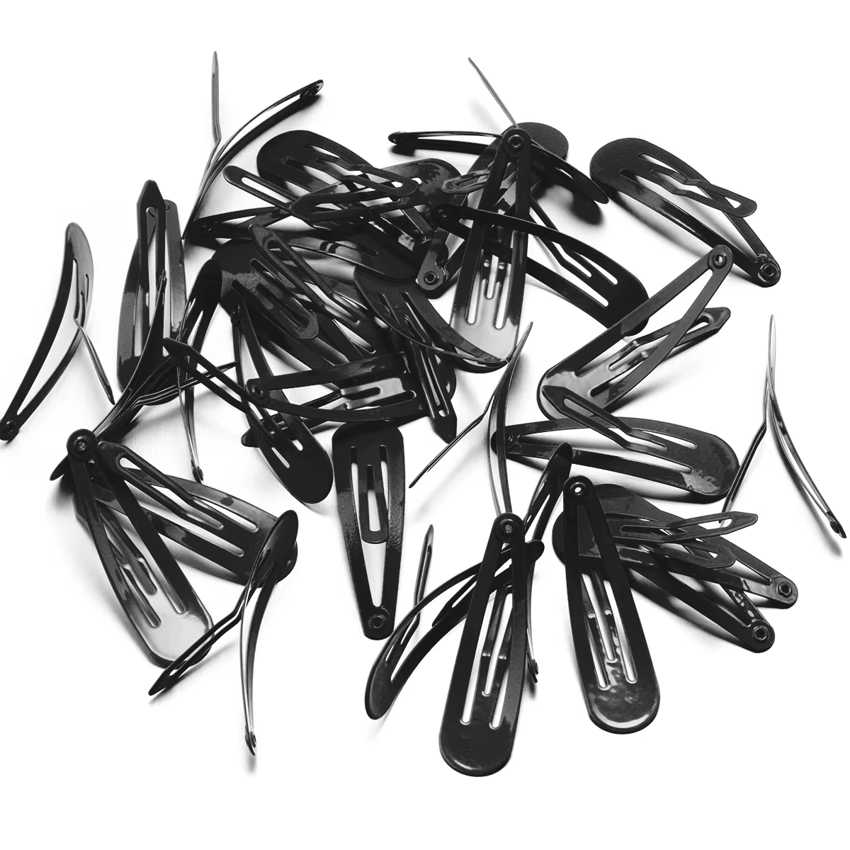 10 pièces de pinces à cheveux noires simples pour femmes
