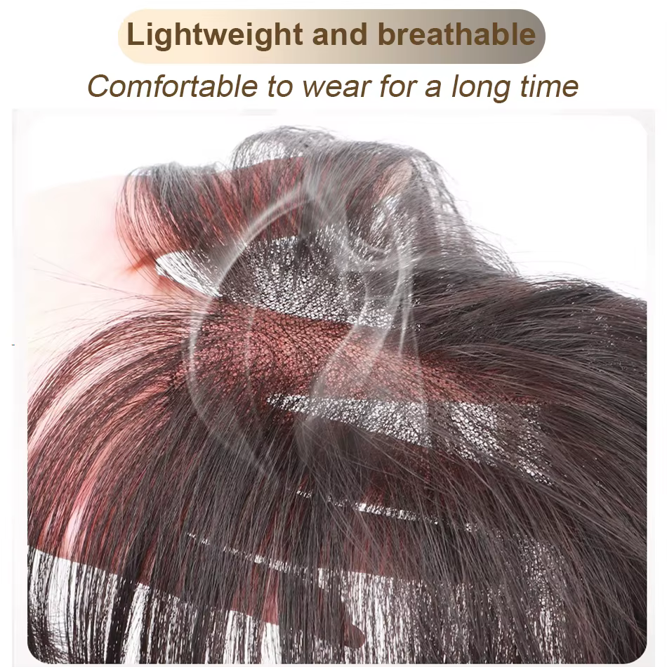 Extensions de cheveux humains 100% naturels avec frange