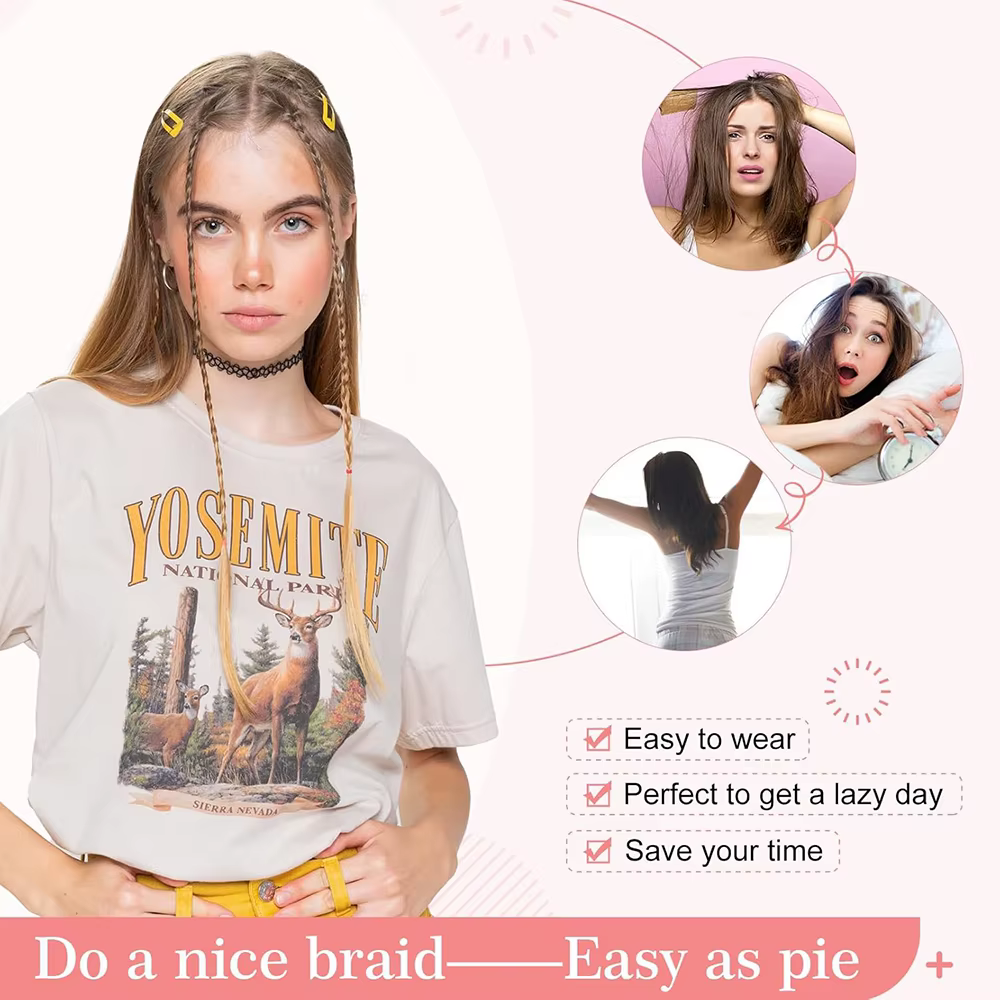 Extensions de cheveux synthétiques à clipser
