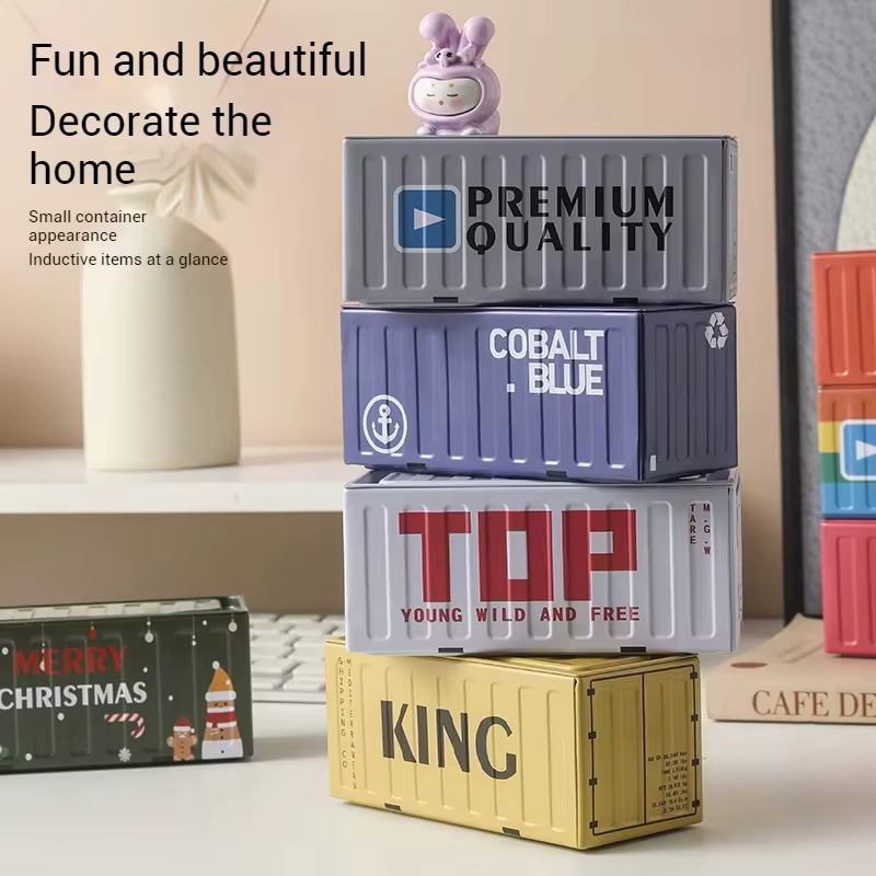 Conteneur de rangement en fer Compact, organisateur de bureau créatif, Tube de fournitures de bureau, organisateur de bureau, boîte en métal, Mini conteneur ﻿