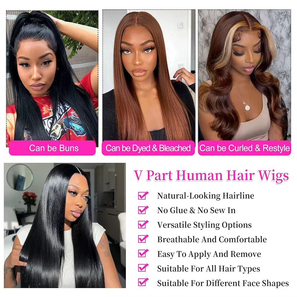 Perruques en cheveux humains V Part