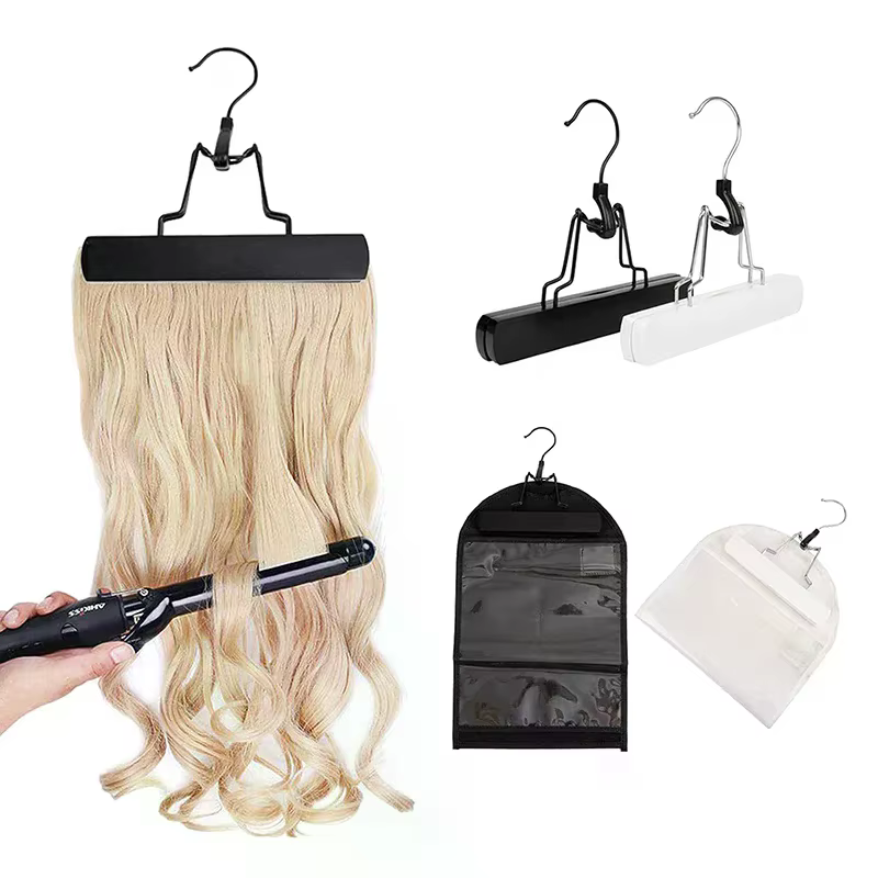 Cintres d'extension de cheveux pour rangement de perruque