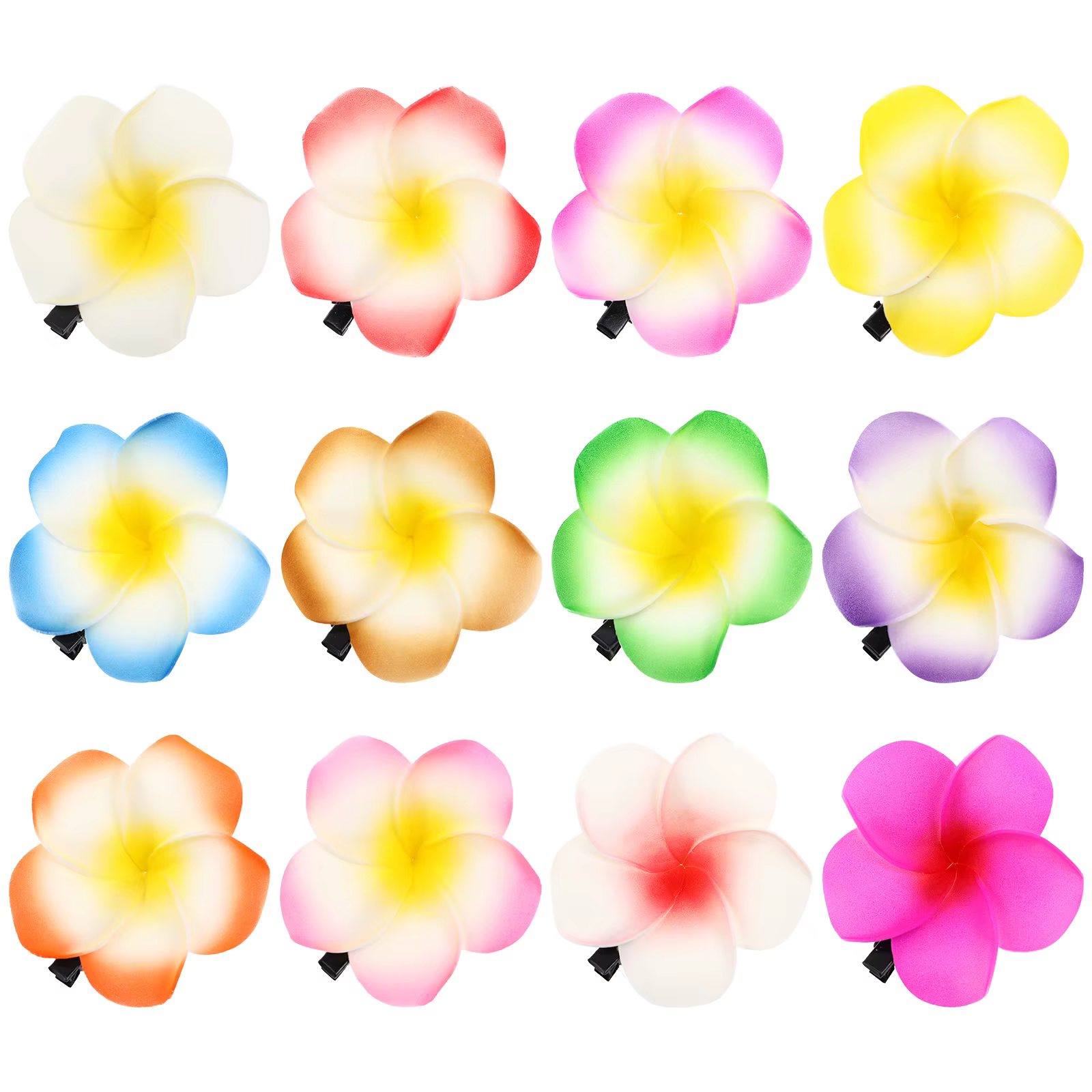 Eva Plumeria pinces à cheveux 12 pièces pince
