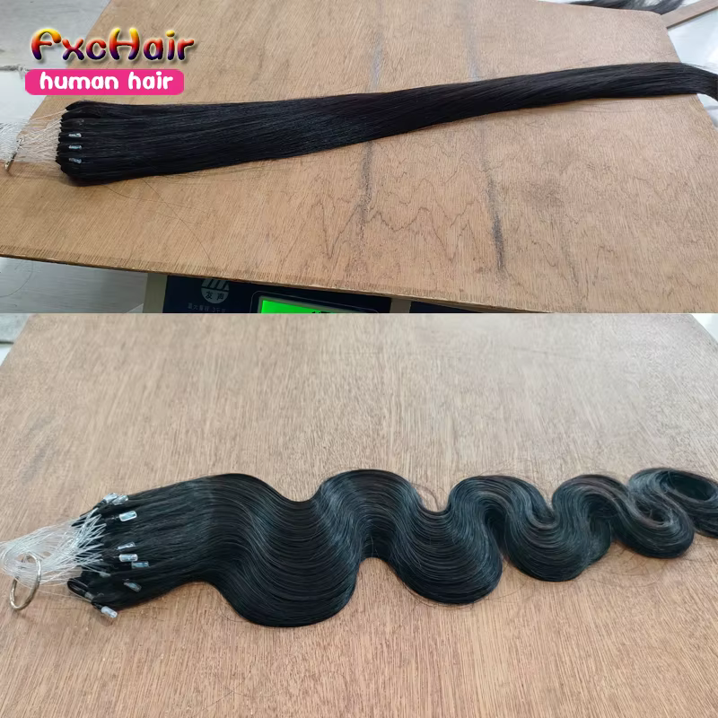 Extensions de cheveux Remy noirs naturels H6