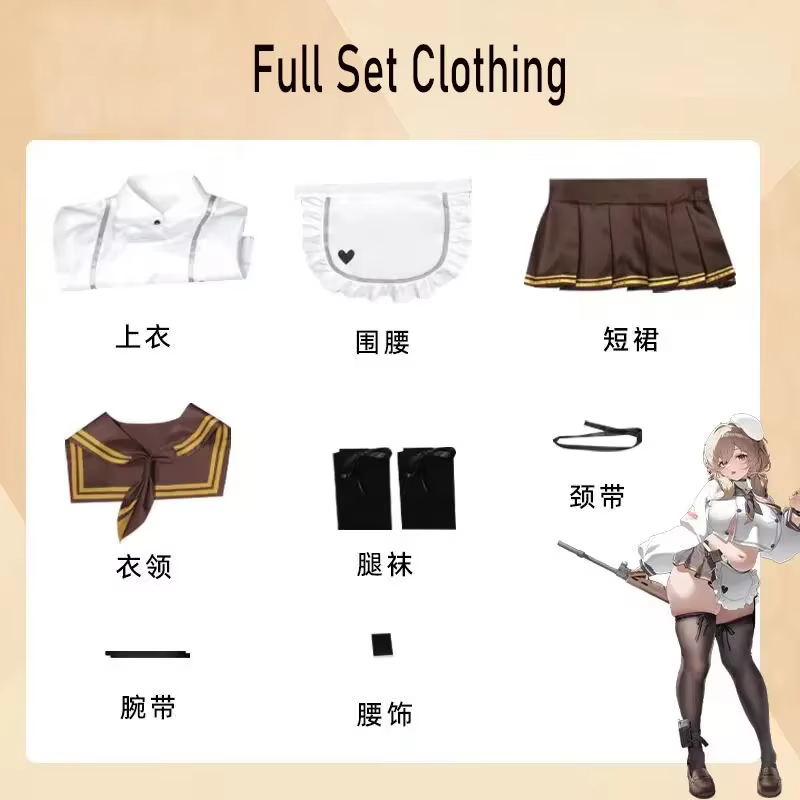 Jeu NIKKE la déesse de la victoire Cosplay Bridd Costume perruque Bready doux femme de chambre vêtements haut tablier jupe ensemble Halloween NewUniform