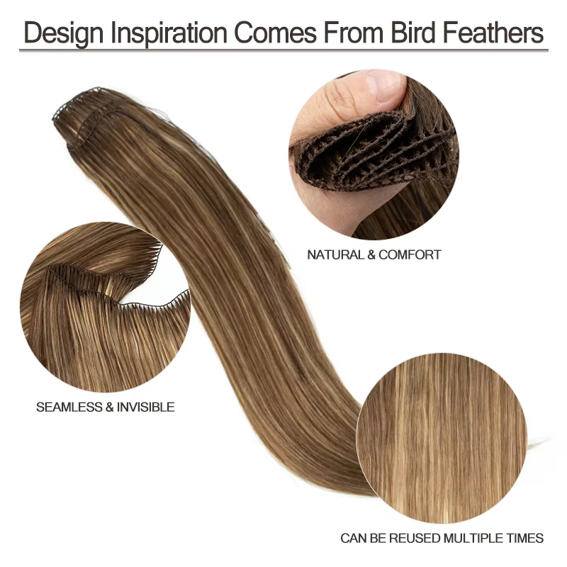 Extensions de cheveux invisibles VADES en plumes