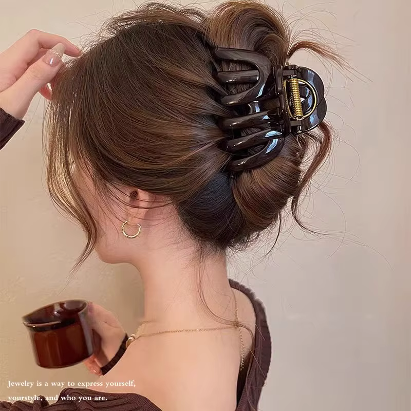 Nouvelle conception, pince à cheveux en forme de citrouille de qualité supérieure pour femmes