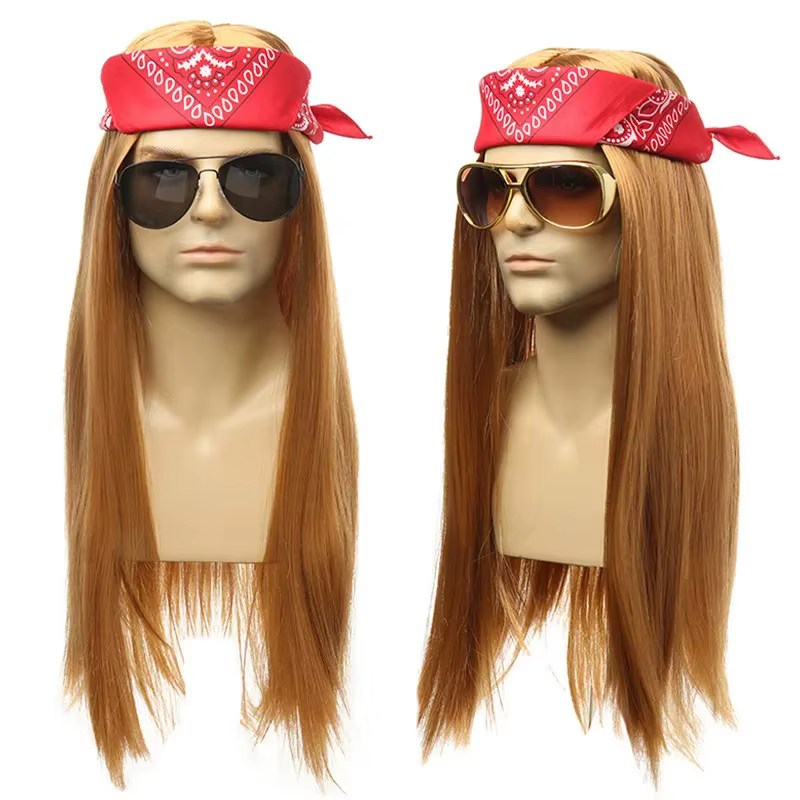 Perruque RapMetal Hiphelicopter avec Bandana pour Homme et Femme