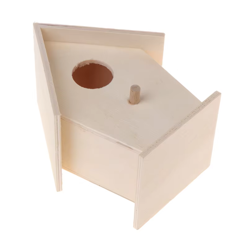 Nichoir en bois fait à la main avec perchoir pour petits oiseaux, nichoir d'extérieur pour peindre, décor de jardin