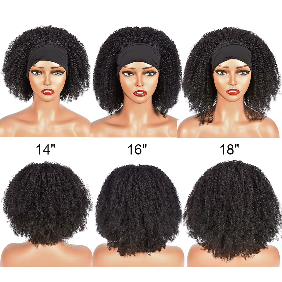 HairUGo-Perruques de cheveux humains bouclés crépus pour femmes