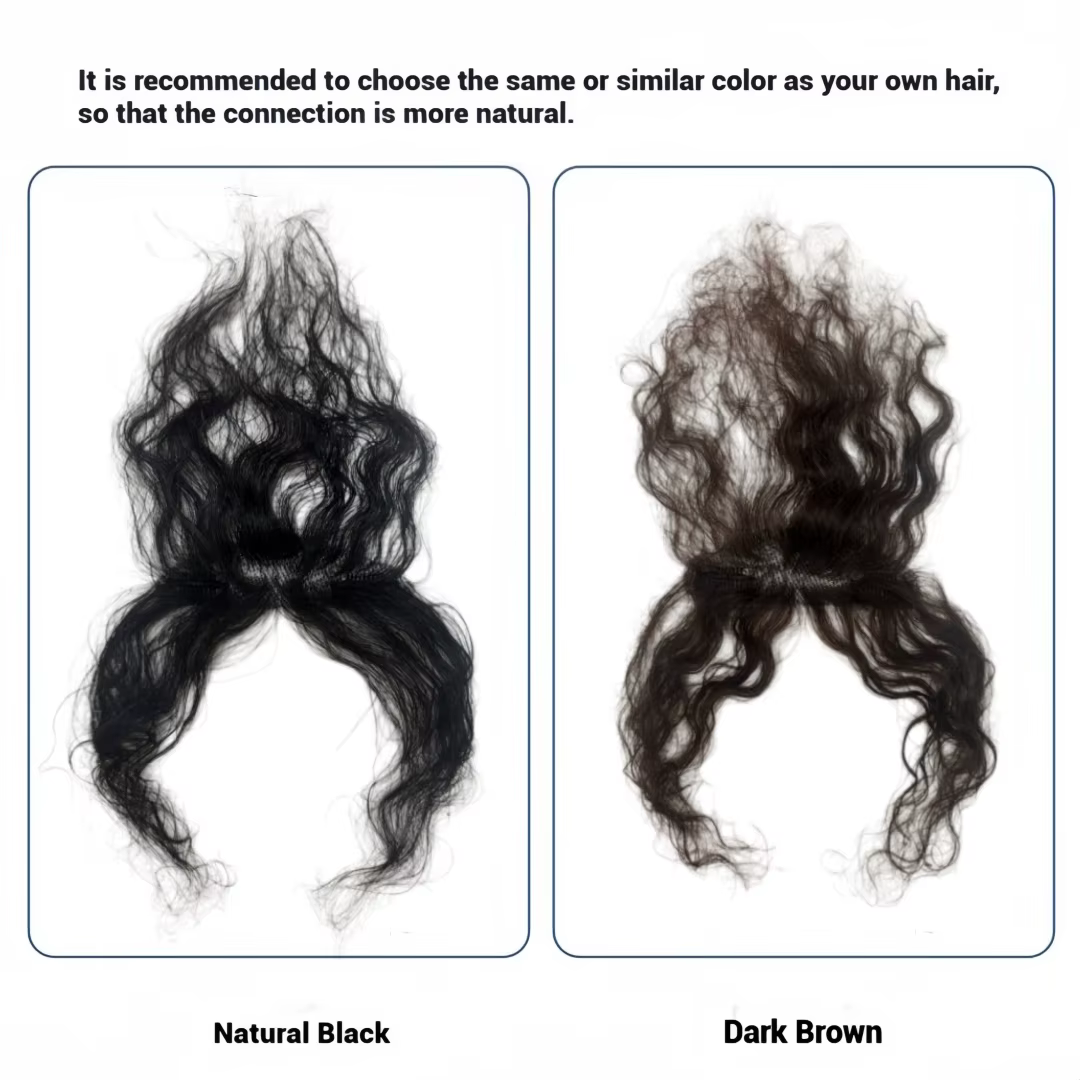 100% cheveux humains bouclés frange Clips en dentelle respirante Toppers pour les femmes Curl bébé