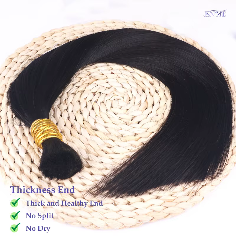 JSNME Extensions de cheveux humains en vrac 100% Extension