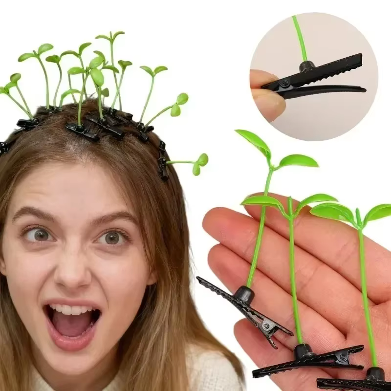 Pinces à cheveux mignonnes en forme de pousses de haricots