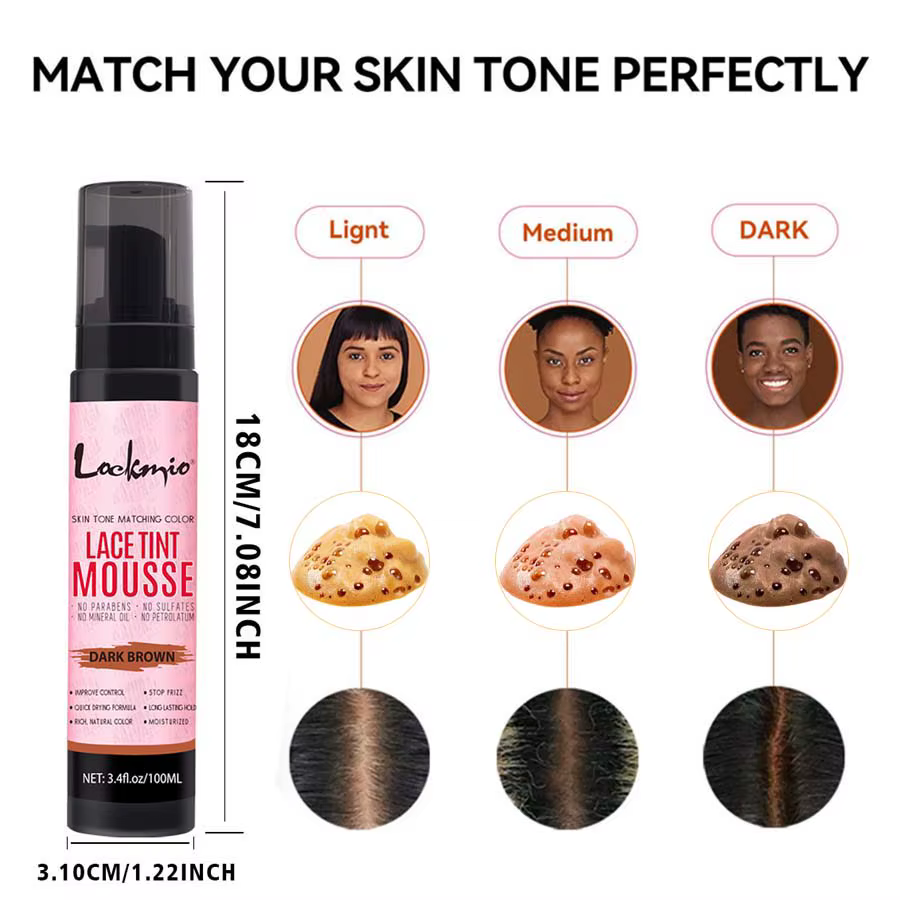 Mousse de teinte pour perruque