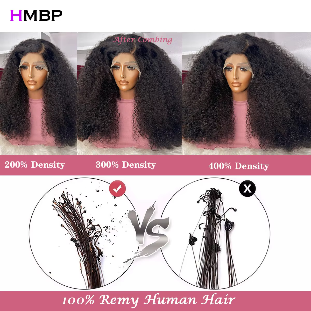 Perruque Lace Frontal Wig sans colle naturelle, cheveux Afro crépus bouclés, 13x6 Hd, haute densité, tête complète, pre-plucked, pour femmes, densité 400