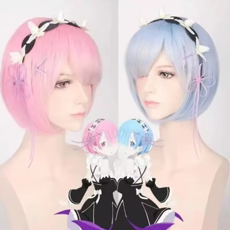 Perruque de Cosplay Lemm Chasin avec Changement Progressif