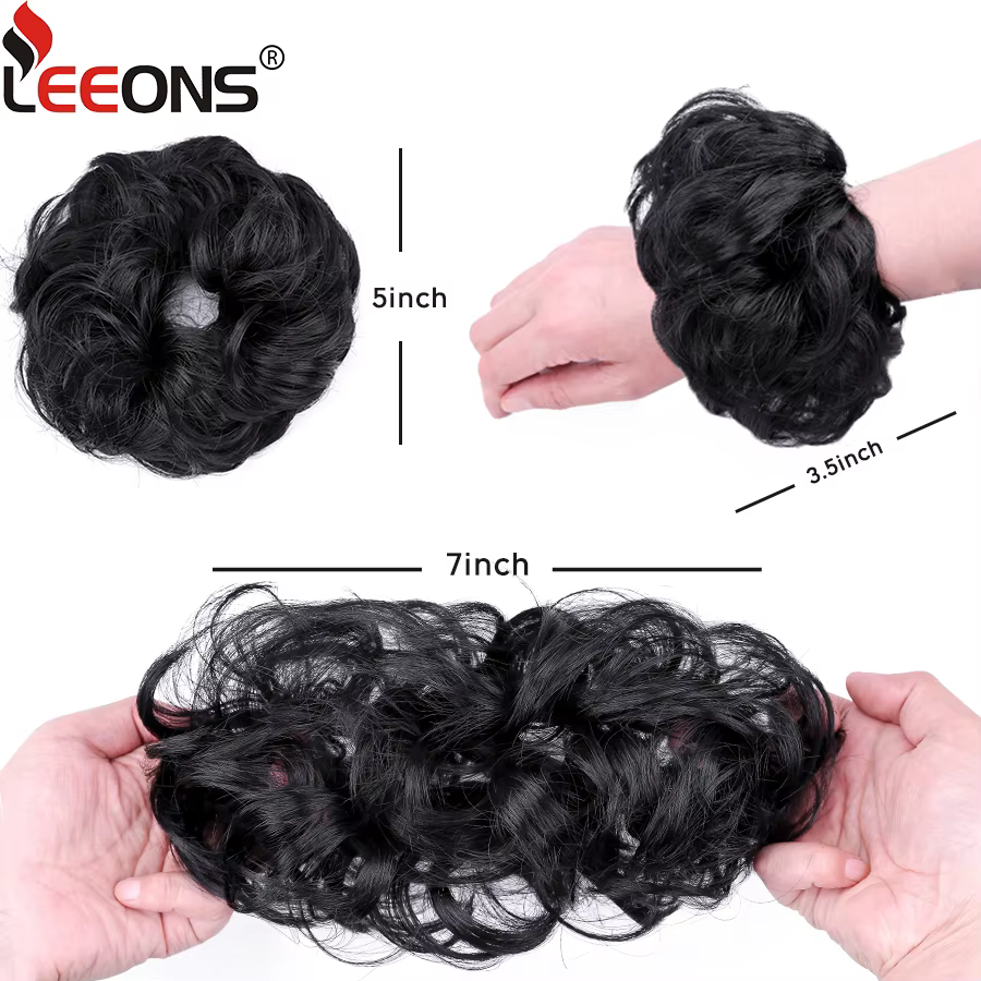 Chignons synthétiques bouclés élastiques