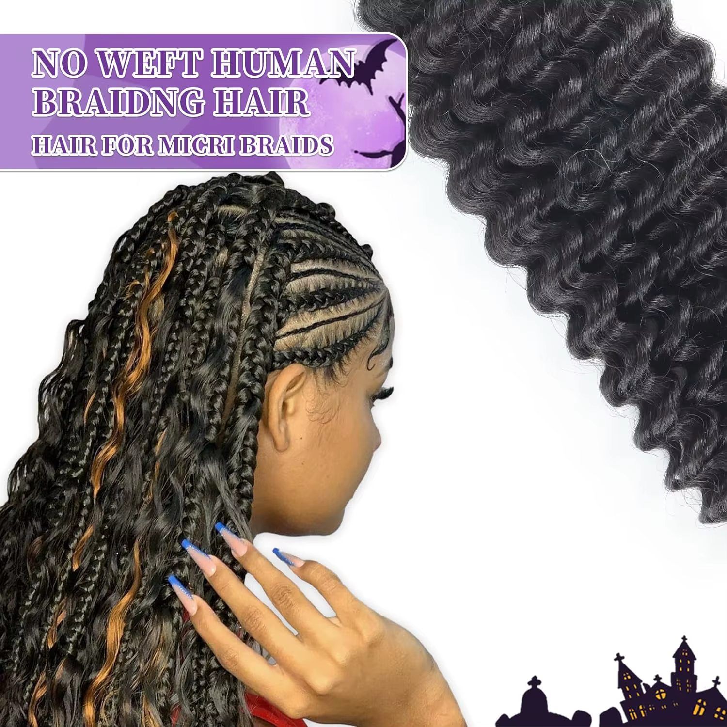 Cheveux humains Boby Wave pour tresses bohèmes