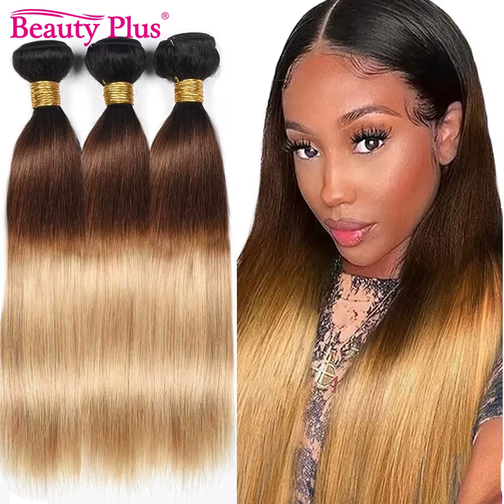 Mèches Brésiliennes 100% Naturelles Lisses Ombré