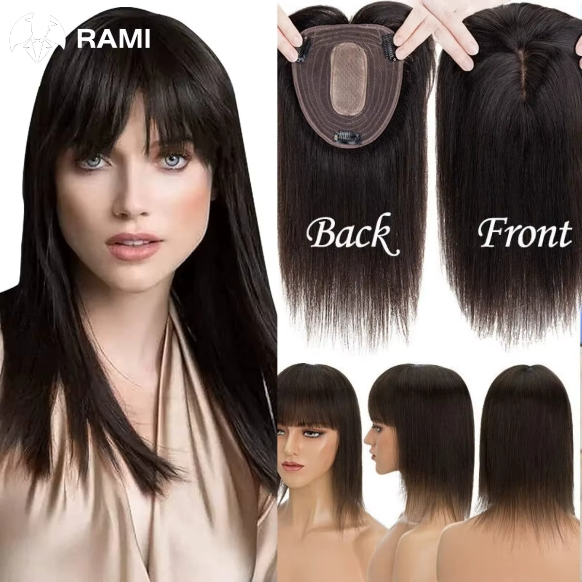Pince volumisante faite à la Machine dans les postiches de cheveux humains pour femmes