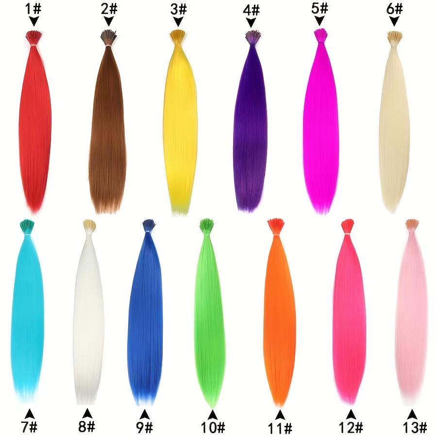 Extensions capillaires synthétiques arc-en-ciel