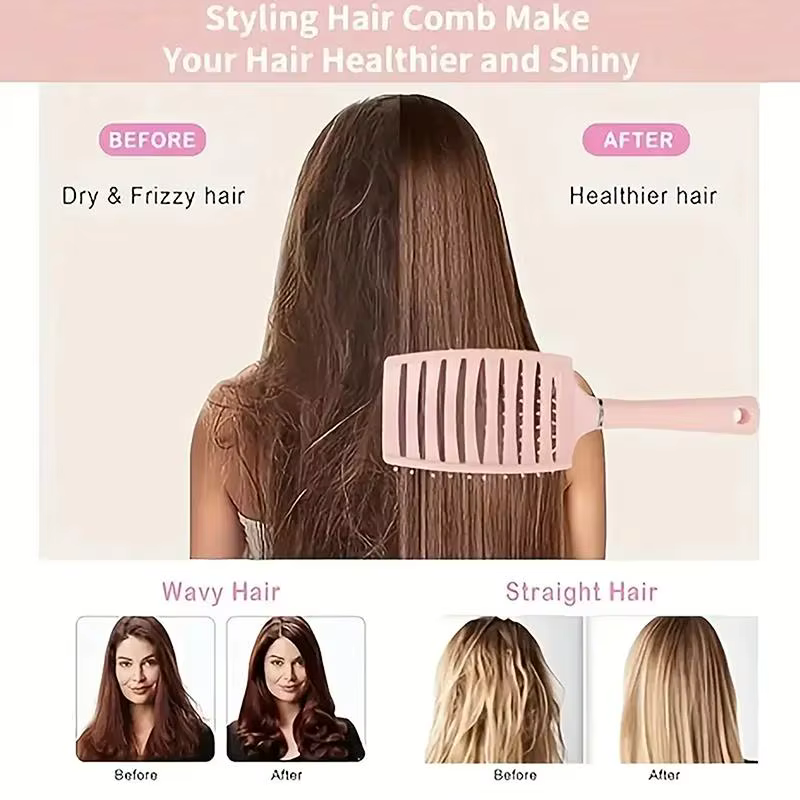 Brosse démêlante à coussin d'air antistatique pour coiffure et perruques bouclées