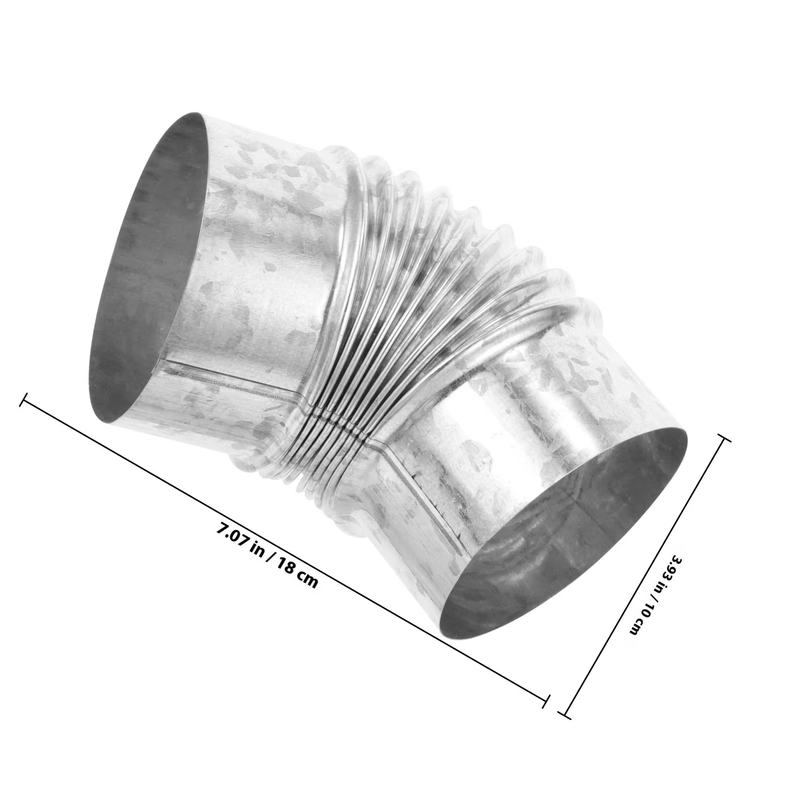 Tuyau de cheminée pour poêle à bois, coude en acier inoxydable à 45 degrés, extension de tuyau d'échappement, kit de cheminée, remplacement pour poêle extérieur, ventilation