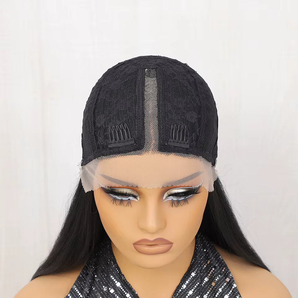 Perruque Lace Front Felek Highlight Super Longue et Droite 40 Pouces Synthétique T-Part 13x4x1 en Fibre Résistante à la Chaleur pour Femmes Tendance