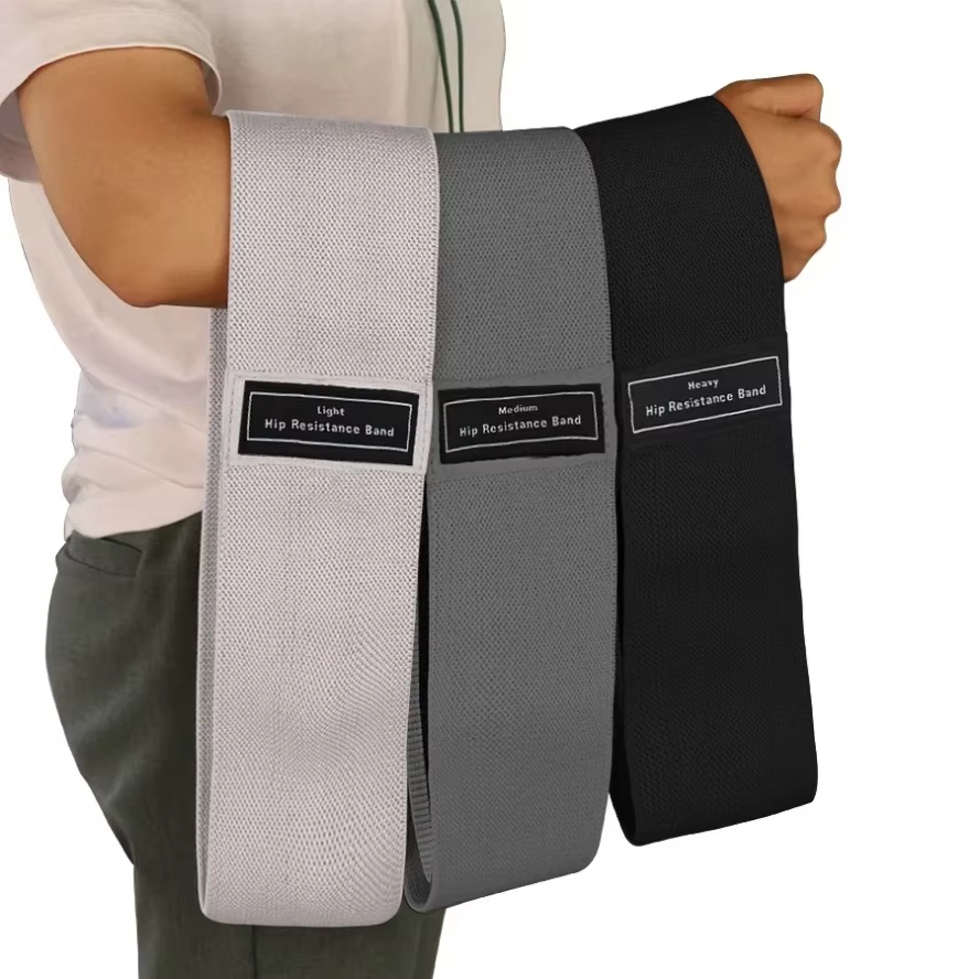 Bandes d'entraînement élastiques pour fessiers et cuisses, bandes de résistance en tissu pour butin de hanche, cercle de Squat, bandes de Fitness extensibles, boucles, équipement de gymnastique et de