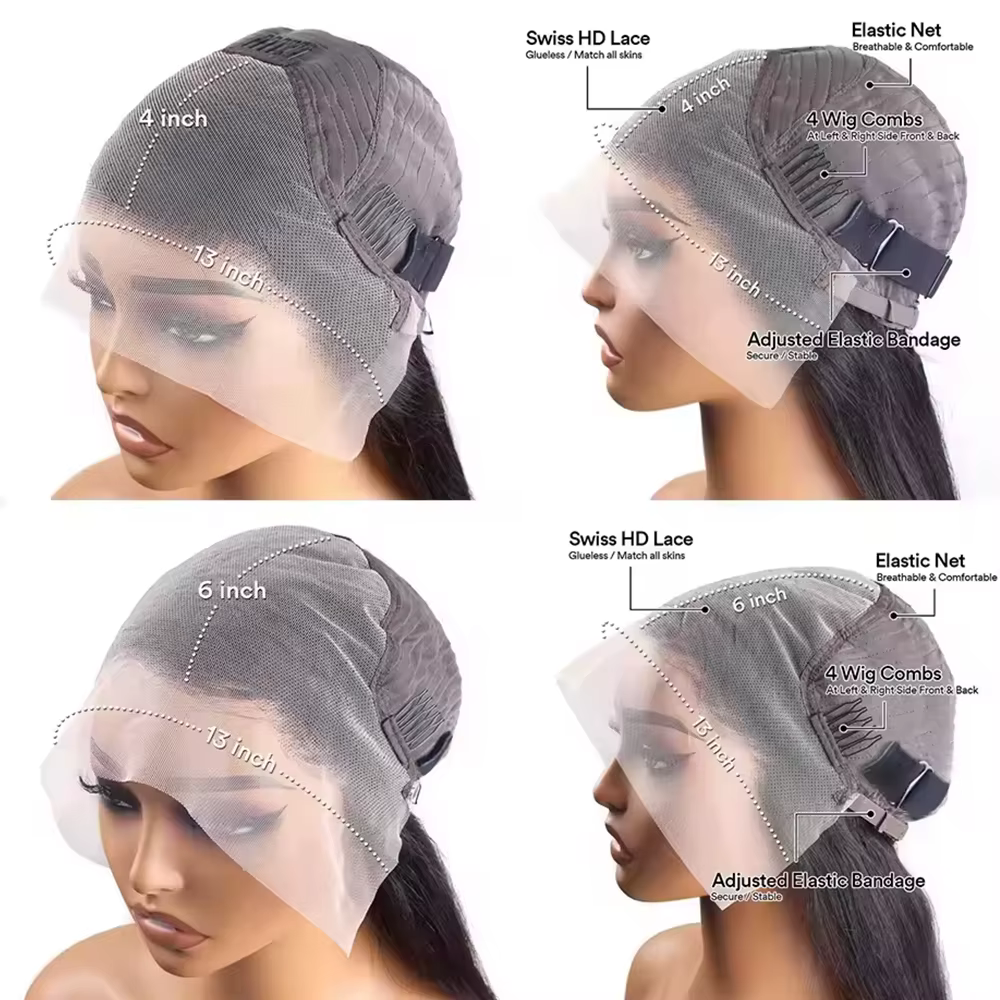 Perruques colorées avec mèches, cheveux humains, perruque frontale en dentelle HD 13x4 13x6, cheveux brésiliens 100% naturels, blond ombré P4/27, perruques ondulées