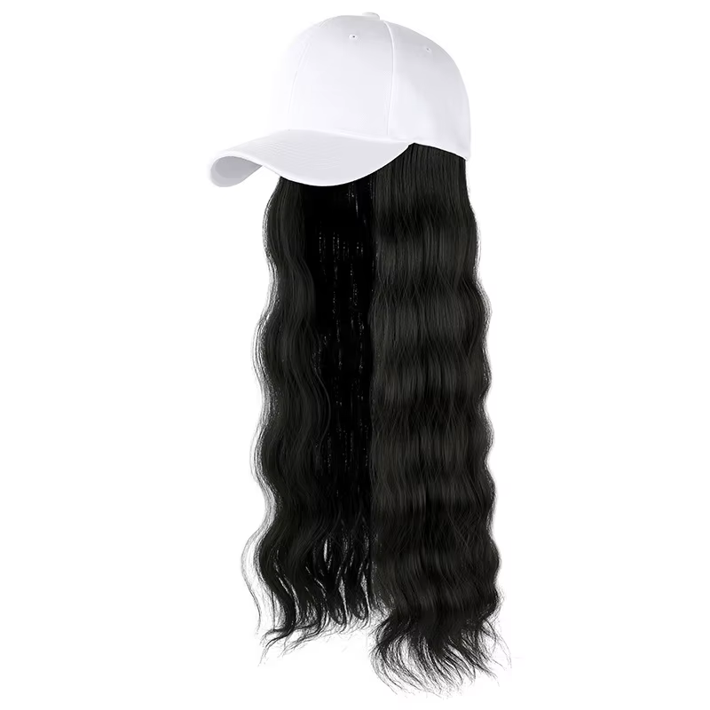 Perruque synthétique à visière pour femme