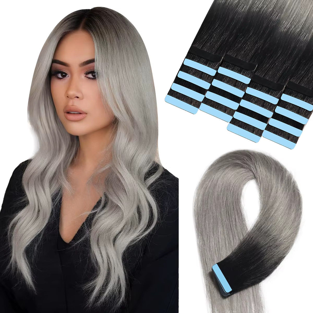 Extensions de cheveux à bandes adhésives MRS HAIR