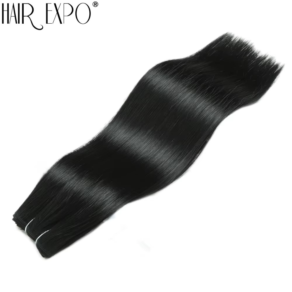 Extensions de cheveux synthétiques lisses de 18 pouces