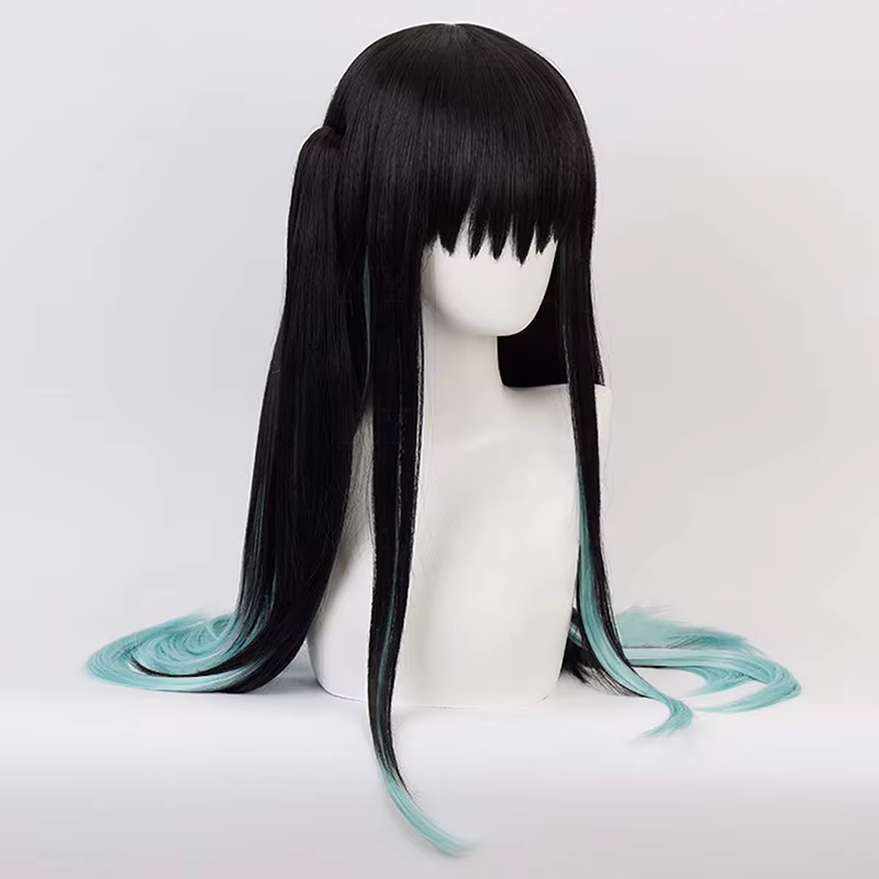Perruque de Cosplay synthétique Anime Tokitou Muichirou