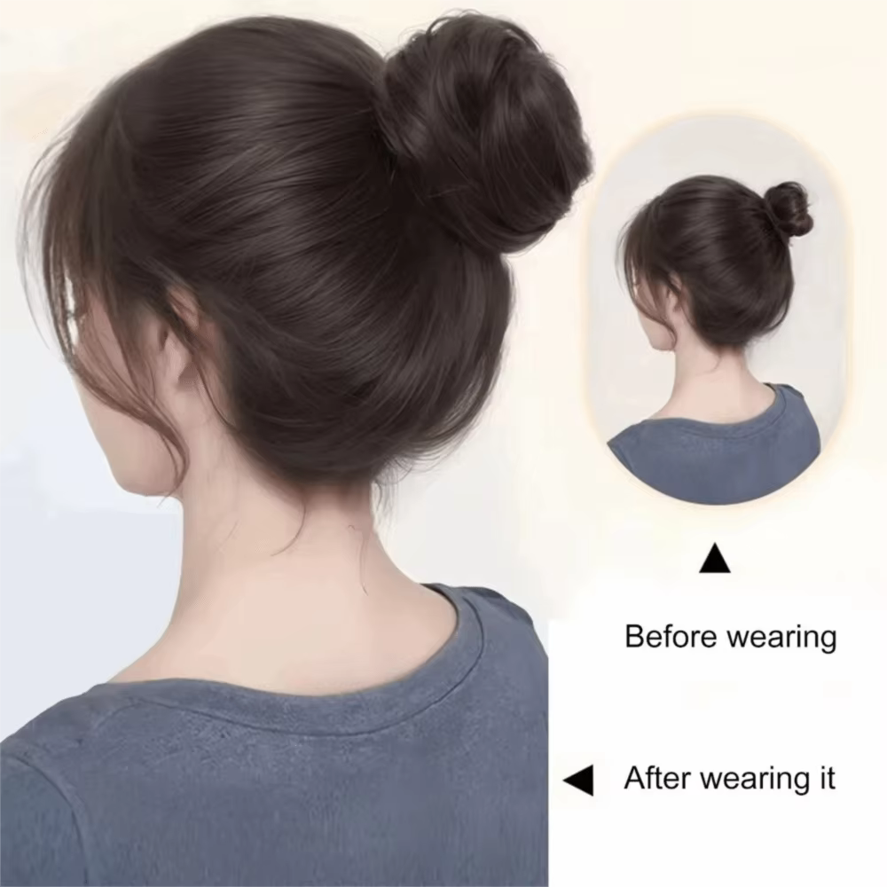 Pince à cheveux synthétique en chignon