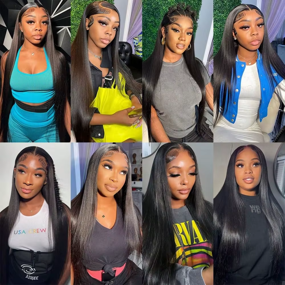 Cheveux humains 36 40 pouces os droit