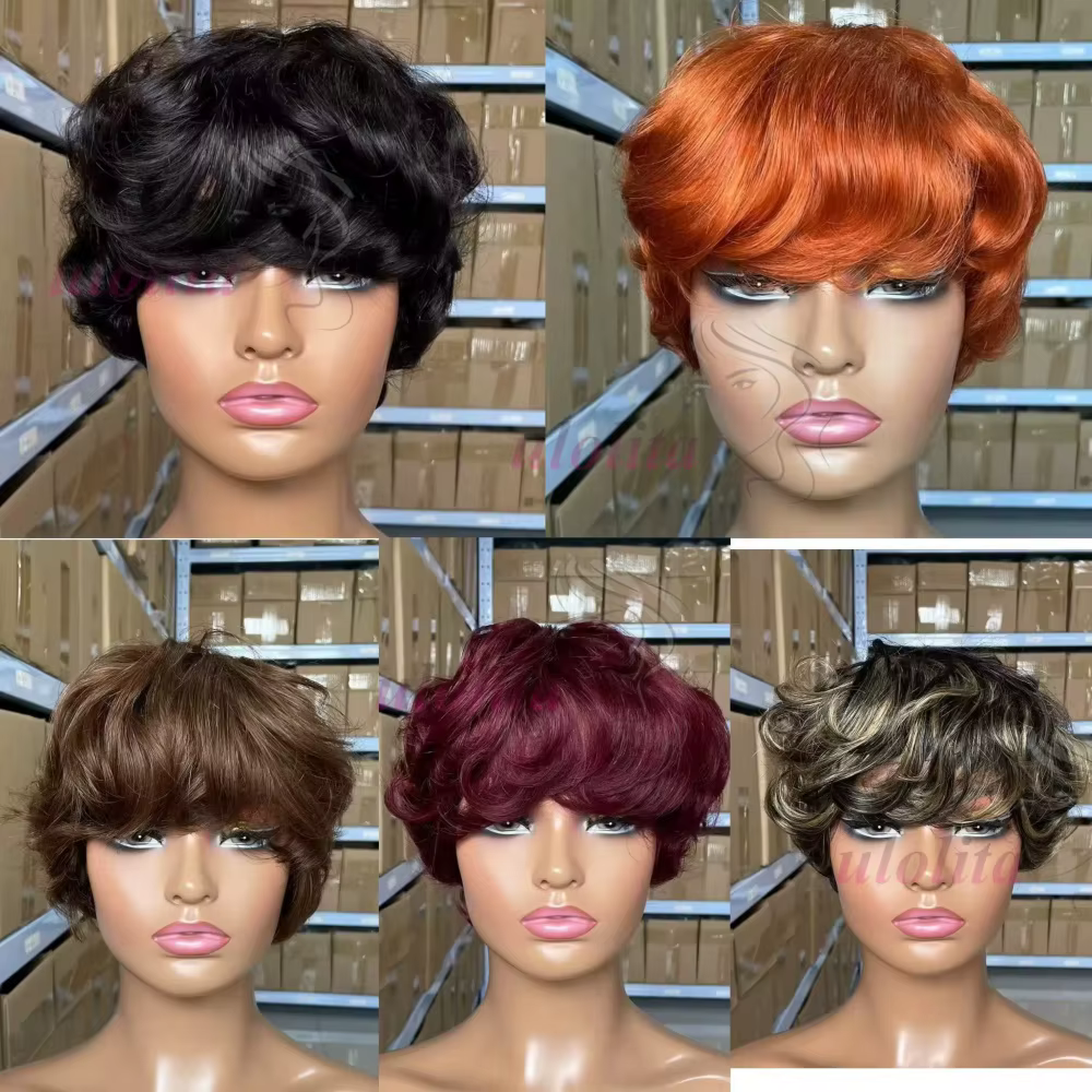 Perruque de cheveux humains bouclés alignés par cuticules brésiliennes 12A pour femmes - densité 180%