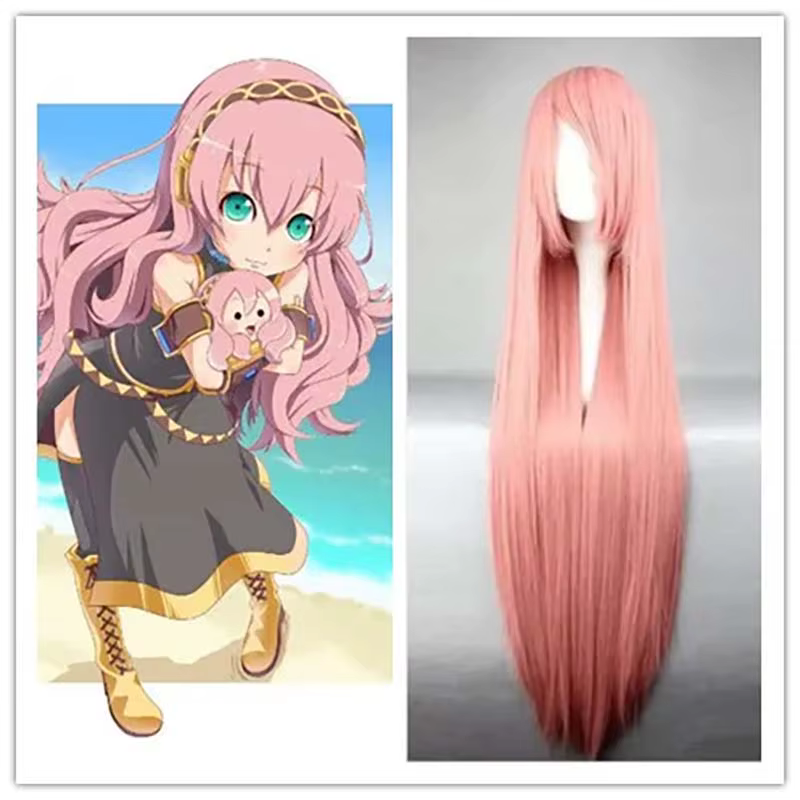 Perruque blanche 100 CM/40 pouces postiche longue fibre synthétique résistante à la chaleur Salon de coiffure fête dessin animé Cosplay cheveux raides