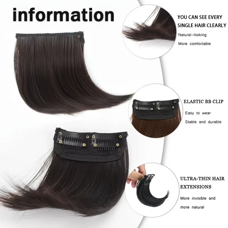 Extensions capillaires synthétiques à clipser de 10 cm