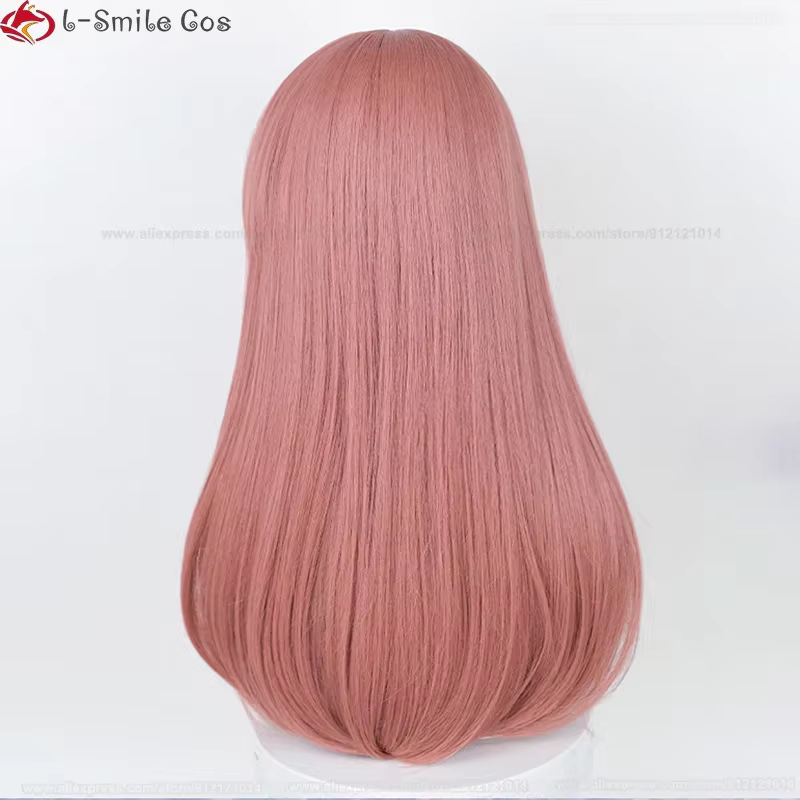 Nakano Miku Cosplay perruque 60 cm de Long rose foncé perruques pour femmes Anime