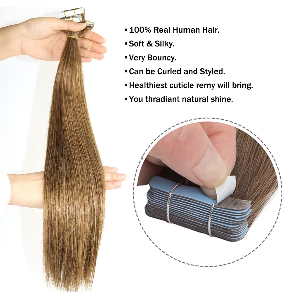 Extensions de cheveux humains Remy lisses de 14 à 28 pouces