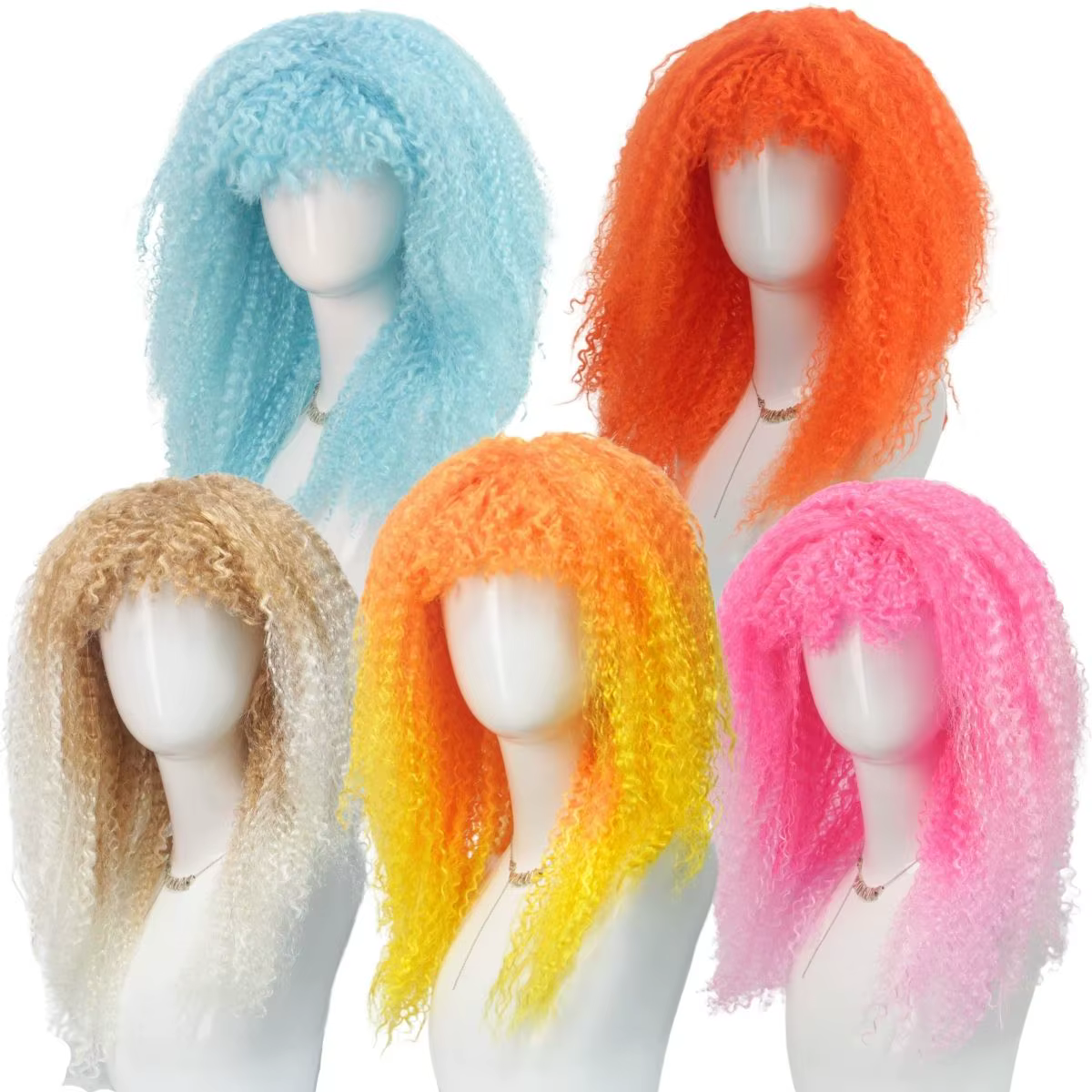 Perruque en Fiber synthétique multicolore